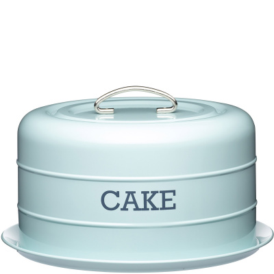 Patera z kloszem na ciasto Kitchen Craft miętowa LNCTBLU