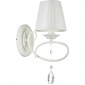 Perłowy kinkiet z kryształem Passarinho Maytoni Classic ARM001-01-W