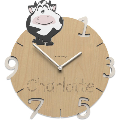 Personalizowany zegar ścienny dla dzieci Krowa CalleaDesign 57-10-6