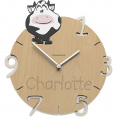 Personalizowany zegar ścienny dla dzieci Krowa CalleaDesign 57-10-6