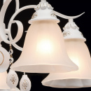 Pięcioramienna biała lampa sufitowa w stylu shabby chic z antycznymi zdobieniami 639011605