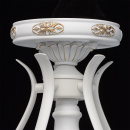 Pięcioramienna biała lampa sufitowa w stylu shabby chic z antycznymi zdobieniami 639011605