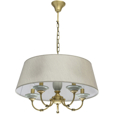 Pięcioramienna lampa wiąszaca MW-LIGHT Classic z szarym kloszem 713010705