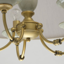 Pięcioramienna lampa wiąszaca MW-LIGHT Classic z szarym kloszem 713010705