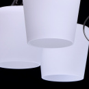 Piękny żyrandol, stylowy i elegancki - ciemny metal i osiem kloszy MW-LIGHT 315011308