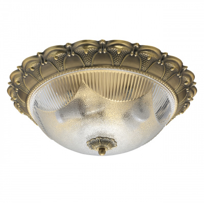 Plafon klasyczny mosiądz, teksturowane szkło Ariadna MW-LIGHT Classic 450019503
