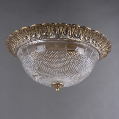 Plafon sufitowy, antyczny mosiądz, szklana kopuła Ariadna MW-LIGHT Classic 450019403