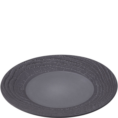 Płaski talerz porcelanowy 26 cm Arborescence Revol grafitowy RV-648344-6
