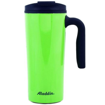 Plastikowy kubek termiczny z uchwytem Aladdin Aveo zielony AL-10-00691-001