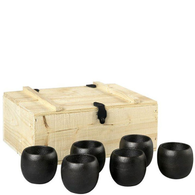 Podstawki do jajek w drewnianej skrzynce Tradition Skeppshult 6szt. 0077T