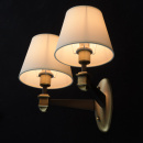 Podwójny kinkiet nowoczesny, czarny, mosiężny, białe klosze MW-LIGHT Classic 700023202