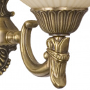 Podwójny kinkiet ścienny antyczny mosiądz Aphrodite MW-Light Classic 317020202