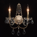 Podwójny, klasyczny kinkiet w złotym kolorze MW-LIGHT Crystal 367023502