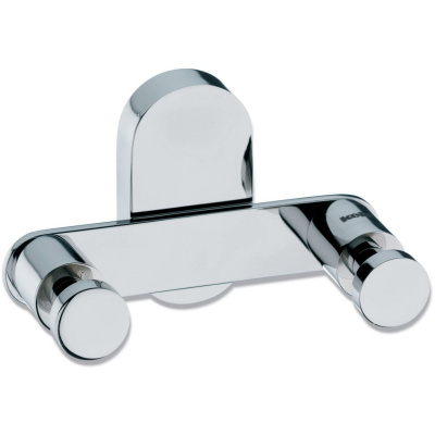 Podwójny wieszak łazienkowy, stalowy polerowana Lucido Kela KE-22693