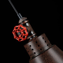 Pojedyncza lampa wisząca z czerwonym zaworem Valve Maytoni Loft T020-01-R