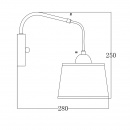 Pojedynczy kinkiet, czarny klosz z chromowanym wnętrzem MW-LIGHT Megapolis 103021001