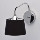 Pojedynczy kinkiet, czarny klosz z chromowanym wnętrzem MW-LIGHT Megapolis 103021001