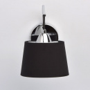 Pojedynczy kinkiet, czarny klosz z chromowanym wnętrzem MW-LIGHT Megapolis 103021001