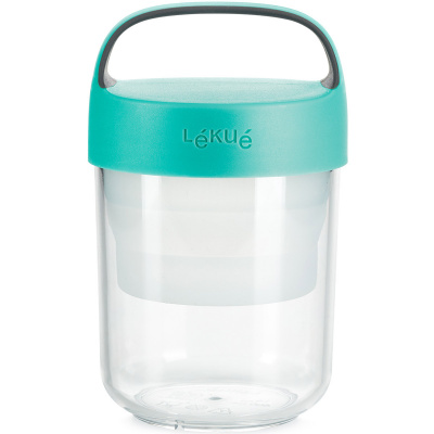 Pojemnik hermetyczny na posiłek 0,4 Litra Jar To Go Lekue turkusowy 0301014Z07U150