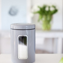 Pojemnik kuchenny turkusowy, metalowy z okienkiem Classic Wesco 321206-54