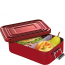 Pojemnik metalowy na lunch Retro z zatrzaskami Kuchenprofi czerwony KU-1001461418