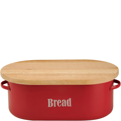 Pojemnik na chleb z deską do krojenia Vintage Typhoon czerwony 1400.613