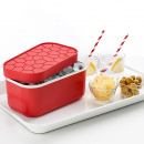 Pojemnik na lód i foremka ICE BOX Lekue czerwony 0250400R05C002