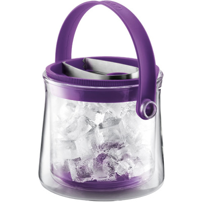 Pojemnik na lód ze szczypcami COOL Bodum fioletowy BD-10984-278