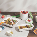 Pojemnik na lunch Bento Box Black Blum biało-oliwkowy BT010