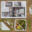 Pojemnik na lunch Box Appetit Black Blum biało-pomarańczowy BA003