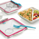 Pojemnik na lunch Box Appetit Black Blum biało-różowy BA002
