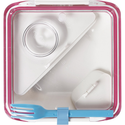 Pojemnik na lunch Box Appetit Black Blum biało-różowy BA002