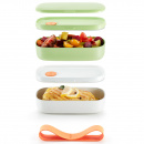 Pojemnik na posiłek 2 x 0,5 Litra Lunchbox To Go Lekue limonkowy 0301030V12M017