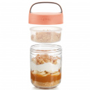 Pojemnik z uchwytem, szczelny, na posiłek 0,4 Litra Jar To Go Lekue rózowy 0301014R06U150