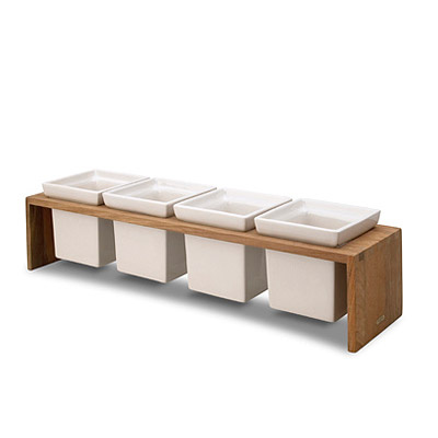 Pojemniki ceramiczne Skagerak Plint 4, teak S1836723