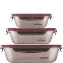 Pojemniki hermetyczne, kuchenne, stalowe Flora Cuitisan 3 sztuki EC7SS357S