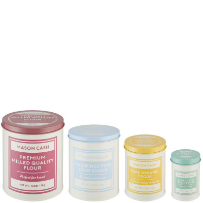 Pojemniki kuchenne do mąki, cukru, kakao... Baker's Authority 4 sztuki 2002.017