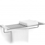 Półka łazienkowa z relingiem na ręcznik Atore Zack stal polerowana 40472