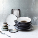 Półmisek porcelanowy na owoce morza 30x15 cm Revol Swell biały piasek RV-653537-6