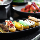 Półmisek prostokątny 24x12,5 cm, czarna porcelana, Revol Club RV-647934-6