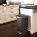 Półokrągły kosz na śmieci pedałowy 50L simplehuman szary CW1357