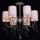 Ponadczasowy żyrandol sufitowy na 6 żarówek, biały, chromowany MW-LIGHT Elegance 379018506