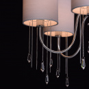 Ponadczasowy żyrandol sufitowy na 6 żarówek, biały, chromowany MW-LIGHT Elegance 379018506