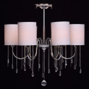 Ponadczasowy żyrandol sufitowy na 6 żarówek, biały, chromowany MW-LIGHT Elegance 379018506