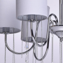 Ponadczasowy żyrandol sufitowy na 6 żarówek, biały, chromowany MW-LIGHT Elegance 379018506