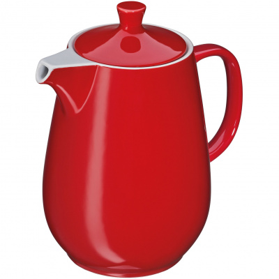 Porcelanowy, czerwony dzbanek do kawy Roma Cilio 1,2 Litra CI-215410