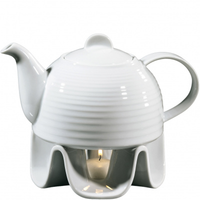 Porcelanowy dzbanek z podgrzewaczem Cilio CI-105148