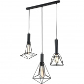 Potrójna lampa industrialna do jadalni Spider Maytoni Loft T021-03-B