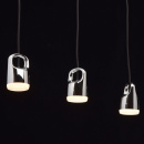 Potrójna lampa wisząca LED wykończenie chrom RegenBogen Techno 110010703