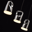 Potrójna lampa wisząca LED wykończenie chrom RegenBogen Techno 110010703